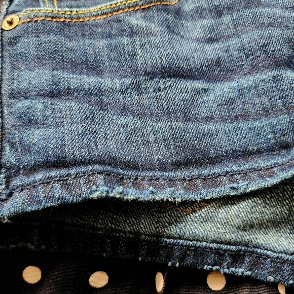 American Eagle AEO Stretch Short Shorts Blue Denim Jorts Women's Size 4 Cute EUC - Picture 4 of 11